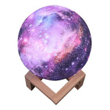 Lámpara Luna 3d Táctil Led  Colores Usb 