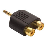 Adaptador De Plug 3.5 Mm Estereo A 2 Jacks Rca Audio 252-038