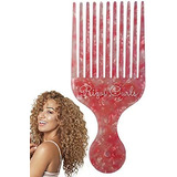 Peine Para Cabello Rizado Rizos Curls Pink. Tamaño Grande Pa