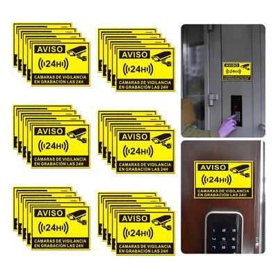 30 Señalamiento Letrero Cámara De Vigilancia 12x9cm | MercadoLibre