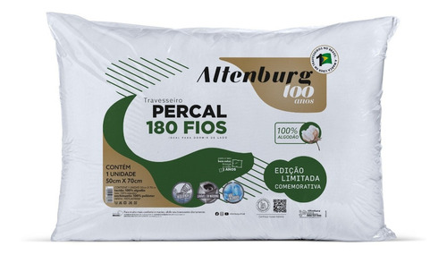 Travesseiro Altenburg 180 Fios 100% Algodão 50 X 70 Cm