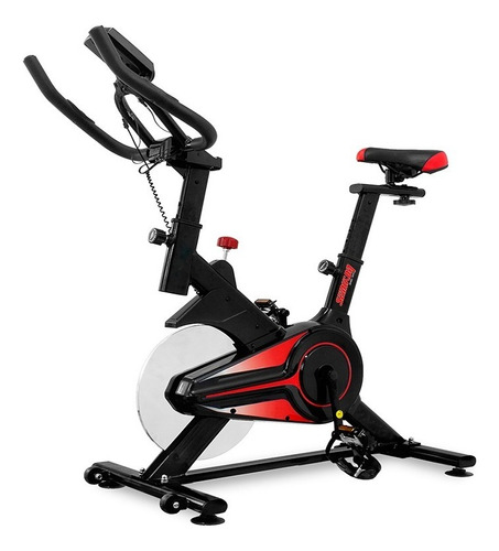 Bicicleta Fija Semikon Te-851ap Para Spinning Color Negro Y Rojo