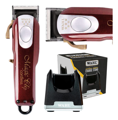 Kit Maquina De Corte Wahl Magic Clip C/ Base Para Carregar