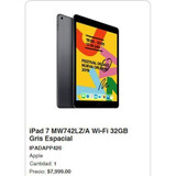 iPad 7th Gen 2019 A2197 32gb Space Gray 3gb De Memoria Ram