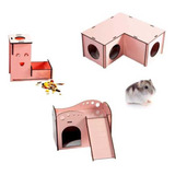 Kit De Brinquedos Para Hamsters Com Suporte De Bebedouro 
