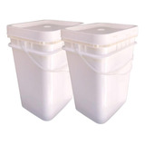 Pote Para Alimentos Nastripack Pote Para Utensílios De Cozinha 20 Litros Kit 2 Pçs 20l Branco