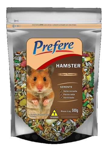 Comida Ração Hamster Mistura Premium Prefere 2 Un 500 G 