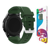 Pulseira De Silicone Fivela Prata Marca 123smart 22mm Compativel Com Samsung Galaxy Watch 46mm R800 Gear S3 Classic Frontier Galaxy Watch 3 45mm Gear 2 Hitwear Psw02pm Gt 2 Gt 3 Gt 4 46mm Verde Milita