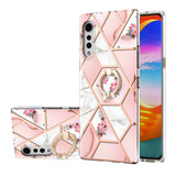 Funda De Tpu Mármol Flower Para LG Velvet 5g