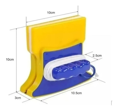 Limpiador De Ventanas Vidrio Magnético Doble Imán Limpieza