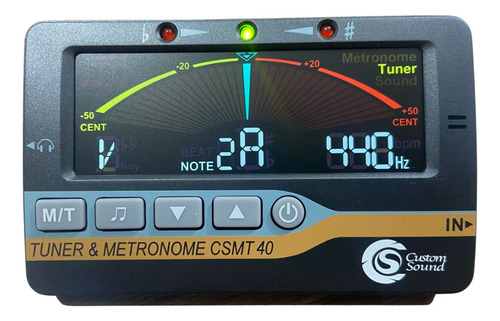 Metrônomo Afinador Gerador De Tom Custom Sound Csmt 40