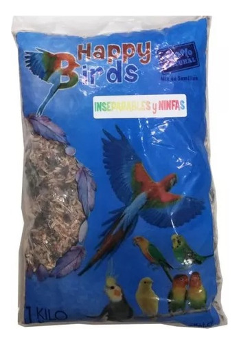 Alimento Mix Inseparables Y Ninfas Happy Birds 1kg