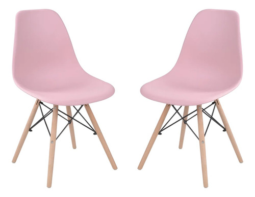 Set De 2 Sillas Eames Modernas Minimalistas Casa - Oficina