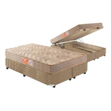 Cama Baú Queen: Colchão D33 Paropas Pasquale+box Crc Rústic