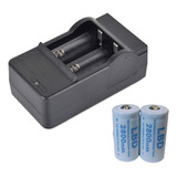 Cargador Doble + 2 Pilas Cr123 , 16340 De 2800 Mah