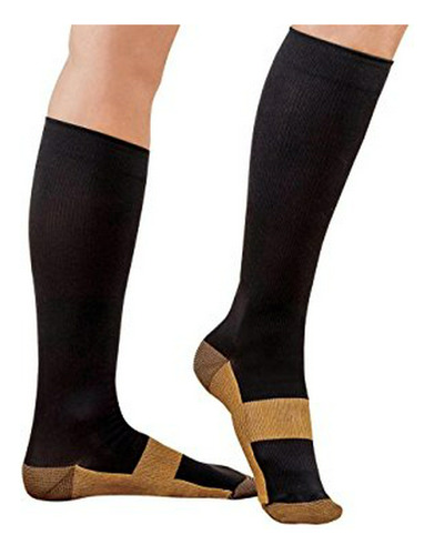 Calcetines De Compresión Cobre Estampado Unisex, 15-20 Mmhg.