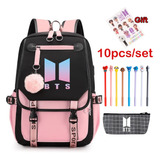 Mochila Bts Para Niños, Estilo Coreano+bolígrafo+bolsa Para