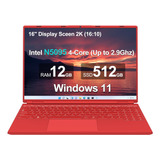 Laptop Con Ventilador De Refrigeración 1tb Ssd Rojo
