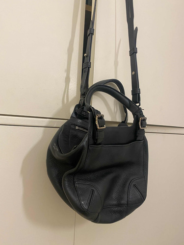 Cartera Bandolera Cuero Simil Kosiuko Prune Blaque Uma Zara