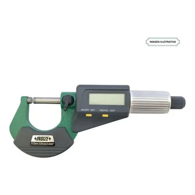 Micrómetro Para Exteriores 0-1 PuLG Digital Insize mod 3109-25A | Meses sin interés