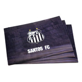 Jogo Americano 4 Peças 3d Time Santos Cor Preto