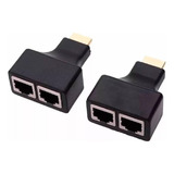 2 Extensor Adaptador Hdmi Macho - Rj45 Hembra X2 Utp Full Hd