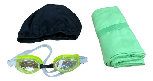 Combo Kit De Natacion Antiparra Sr Gorro Toalla Pileta Tml