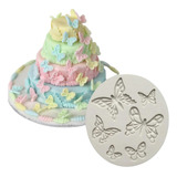 Molde Silicona 6 Mariposas Varios Tamaños Fondant Porcelana