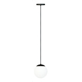 Pendente Globo Vidro Fosco Jabuticaba Stuttgart Cabo Cristal Cor Preto Branco Frio 110v/220v