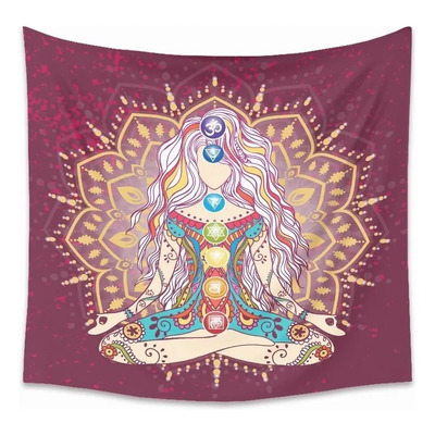 Manta Decorativa Mandala Para Colgar En La Pared, Yoga