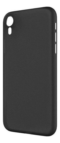 Capa Fina Slim Casca De Ovo Para iPhone XR  Toda Preta