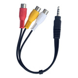 Cable De Audio Aux 3.5 Mm Stereo A Rca Video 3 Hembra