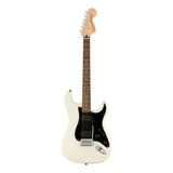 Guitarra Eléctrica Squier By Fender Affinity Series Stratocaster Hh De Álamo Olympic White Brillante Con Diapasón De Laurel Indio