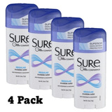 Sure Invisible Antitranspirante Regular 73g 4pk *importado*