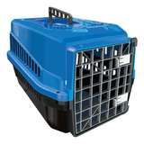 Caixa De Transporte N3 Para Cães E Gatos Grande Azul