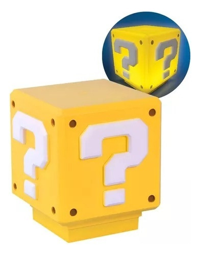 Lámpara De Mesa Mario Bros Cube, Luz Nocturna Led Para