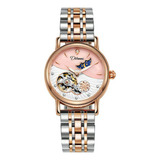 Reloj Mecánico Difanni Moon Phase Tourbillon Color Del Fondo Oro/rosa