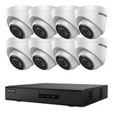 Kit Ip Hikvision Nvr 8ch Poe + 8 Cam 2mp Full Hd Con Audio