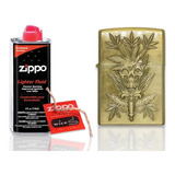 Kit Zippo / Gasolina Mecha  + Encendedor Tipo Zippo Espada