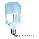 Pack X8 Lampara Led Sica 100w Luz Fria Tipo Galponera E40