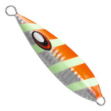 Isca Artificial Albatroz Fishing Jumping Jig Slow 60g 8cm Cor Orange Silver Glow