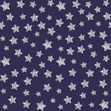 Tricoline Estrelas Azul Marinho 100% Algodão 1,0m X 1,50m