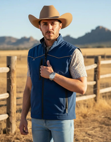 Chaleco Vaquero Spandex Icy Denver Navy \u002F Orange Waterproof | Meses sin interés