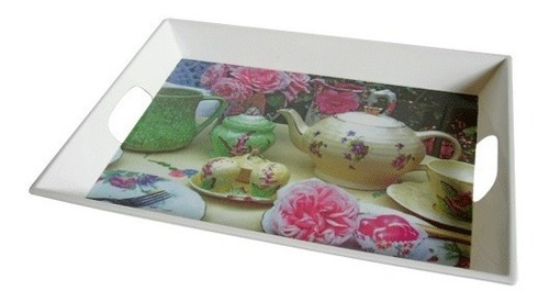 Bandeja De Melamina Te Floral. 51 X 37.5 Cms Oferta