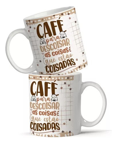Caneca Frases Café Engraçada Meme Flork Personalizada