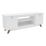 Rack Tv Cleveland 2 Puertas Color Blanco