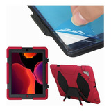 Funda Survivor Para iPad 2/3/4 Uso Rudo Resistente A Golpes Color Rojo