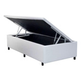 Cama Box Baú Universal Crc Courino White Solteiro 88