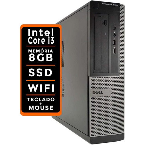 Pc Cpu Computador Dell Optiplex Core I3 / 8gb / Ssd / Wifi