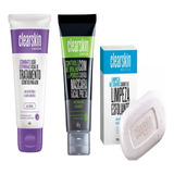 Kit Clearskin Loção Facial+ Másc. Preta+ Sáb. Esfoliante